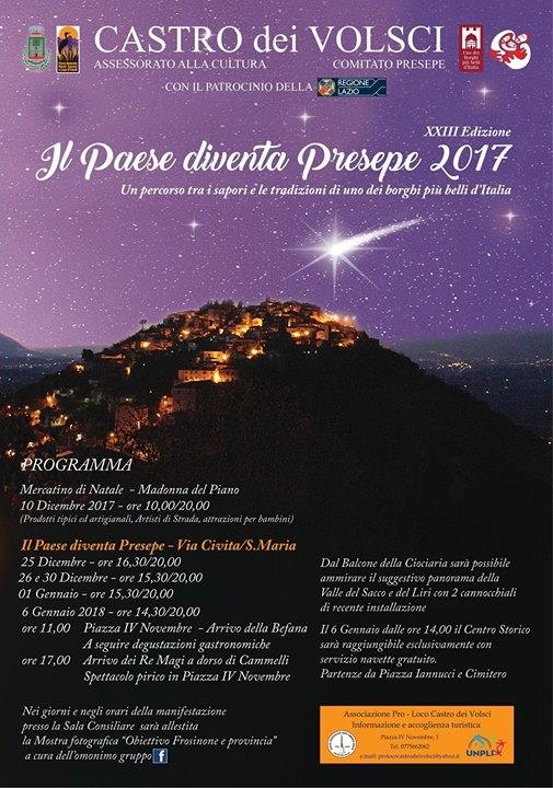 Il Paese Diventa Presepe A Castro Dei Volsci FR 2018 Lazio Eventi