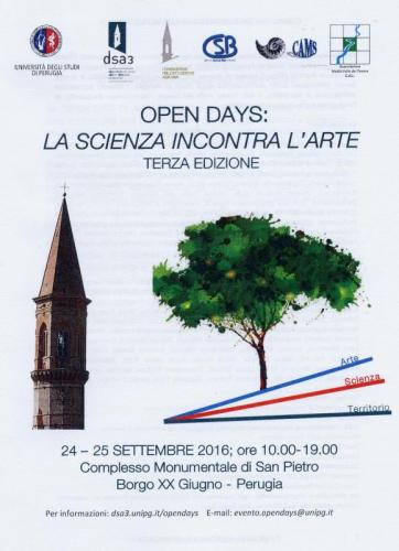 Open Days: La Scienza Incontra L'arte  - Perugia