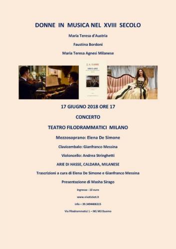 Concerto Donne In Musica Nel Xviii Secolo - Milano