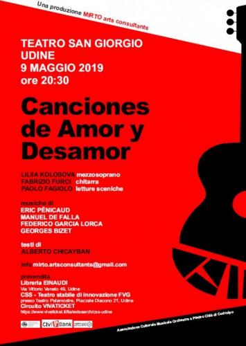 Spettacolo Canciones De Amor Y Desamor A Udine - Udine