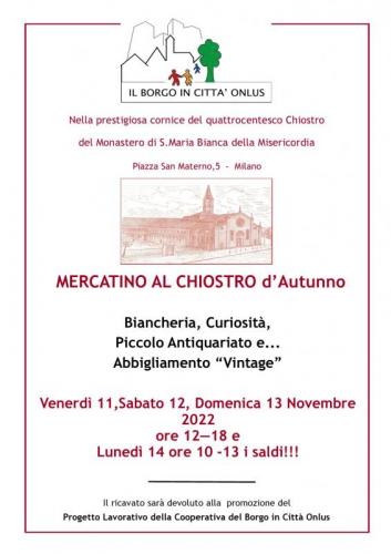 Mercatino Al Chiostro D'autunno - Milano