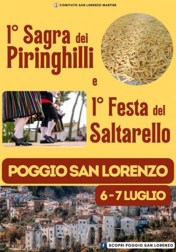 Poggio San Lorenzo, Sagra Dei Piringhilli E Festa Del Saltarello  - Poggio San Lorenzo